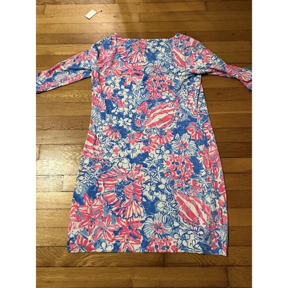 Lilly Pulitzer Size L Sophie Shift Dress UPF 50+ Multicolor Floral - Picture 3 of 5